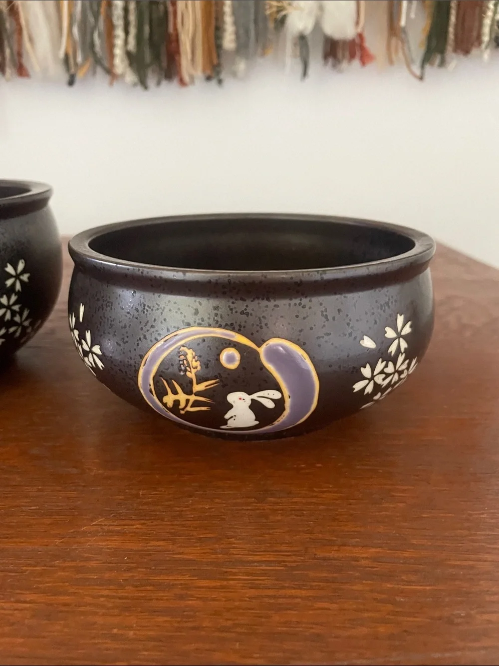 Japanese kutani ware matcha bowls